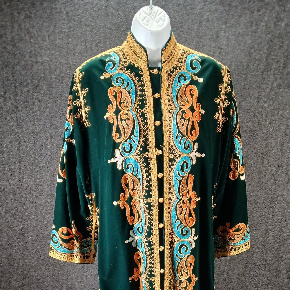 Embroidered Velvet Kaftan  (Duster/Robe)